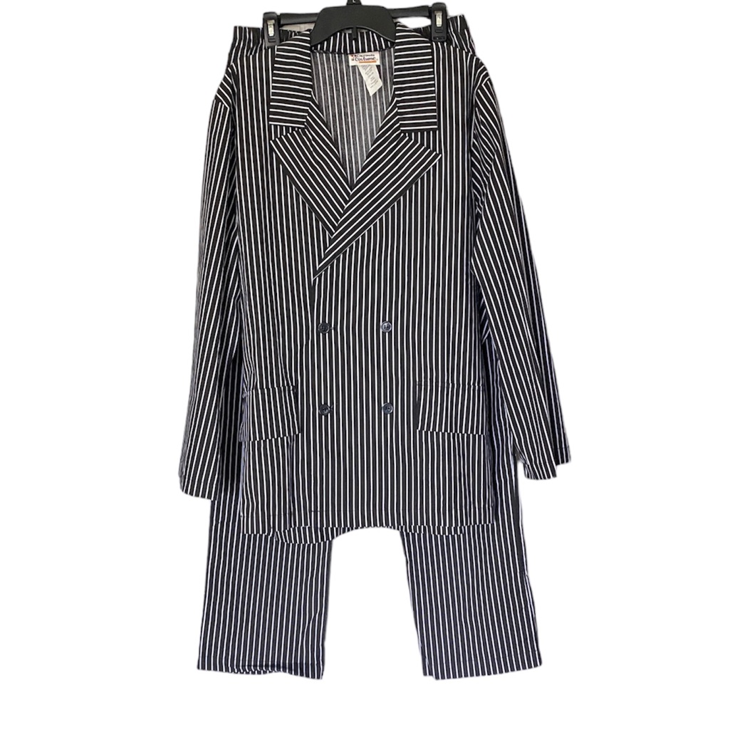 California Costumes 2pc Gangster Gomez Jack Skellington Striped Suit Costume